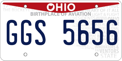 OH license plate GGS5656