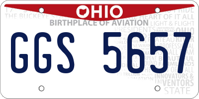 OH license plate GGS5657