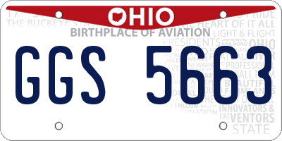 OH license plate GGS5663