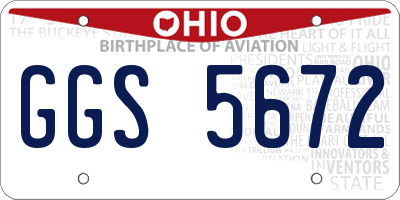 OH license plate GGS5672