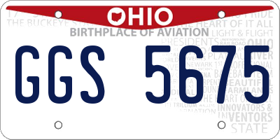 OH license plate GGS5675