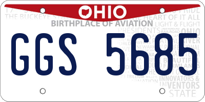 OH license plate GGS5685