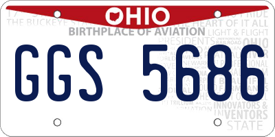 OH license plate GGS5686