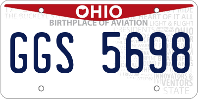 OH license plate GGS5698