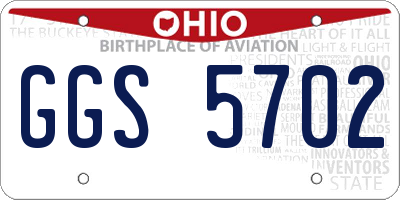OH license plate GGS5702