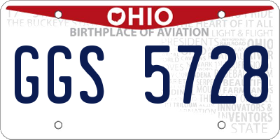 OH license plate GGS5728