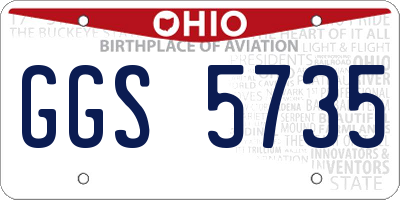 OH license plate GGS5735