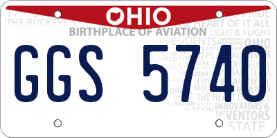 OH license plate GGS5740