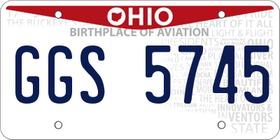 OH license plate GGS5745