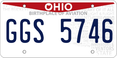 OH license plate GGS5746