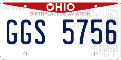 OH license plate GGS5756
