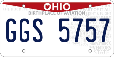OH license plate GGS5757