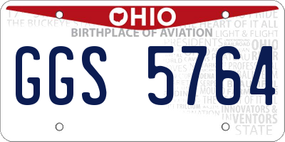 OH license plate GGS5764