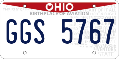 OH license plate GGS5767