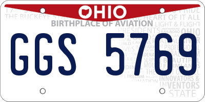 OH license plate GGS5769