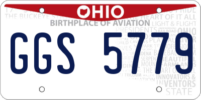 OH license plate GGS5779
