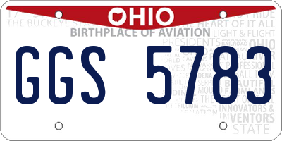 OH license plate GGS5783