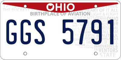 OH license plate GGS5791