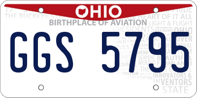 OH license plate GGS5795