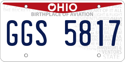 OH license plate GGS5817