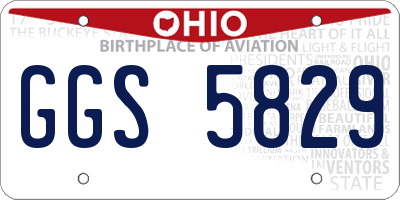 OH license plate GGS5829