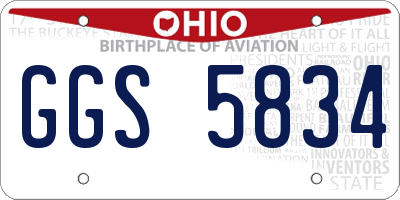 OH license plate GGS5834