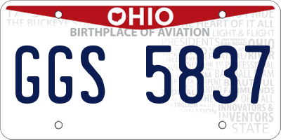 OH license plate GGS5837
