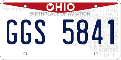 OH license plate GGS5841