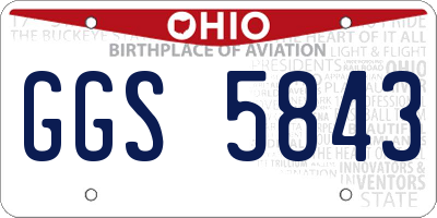 OH license plate GGS5843