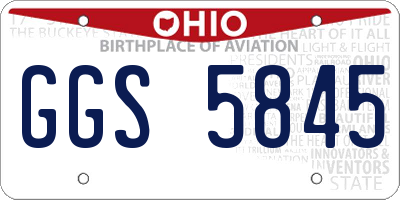 OH license plate GGS5845