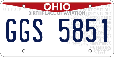 OH license plate GGS5851