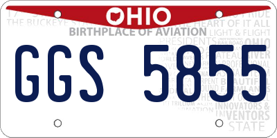 OH license plate GGS5855