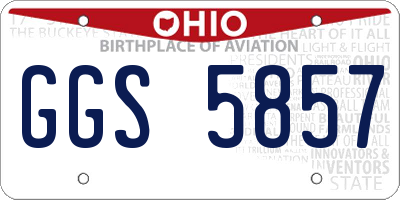 OH license plate GGS5857