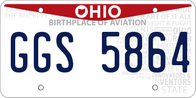 OH license plate GGS5864