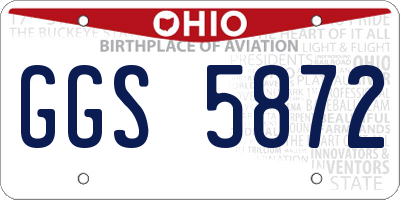 OH license plate GGS5872