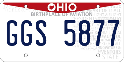 OH license plate GGS5877