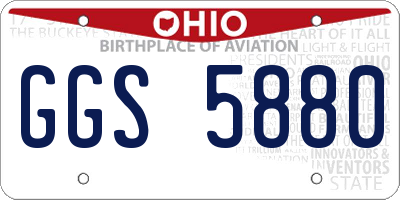 OH license plate GGS5880