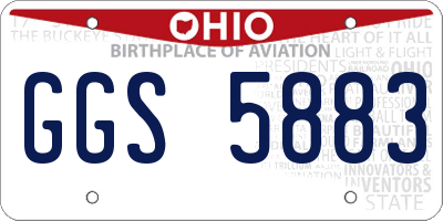 OH license plate GGS5883