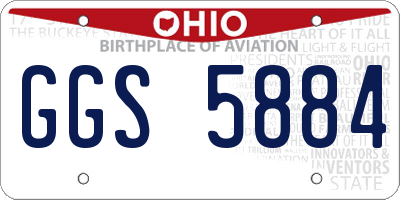 OH license plate GGS5884