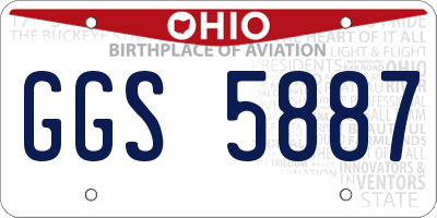 OH license plate GGS5887
