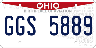 OH license plate GGS5889