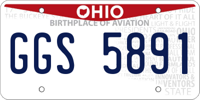 OH license plate GGS5891