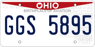 OH license plate GGS5895
