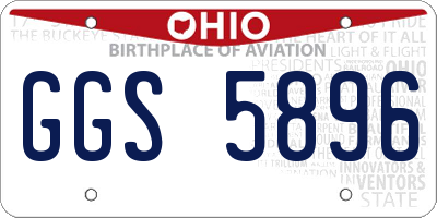 OH license plate GGS5896