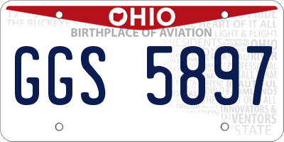 OH license plate GGS5897