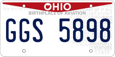 OH license plate GGS5898
