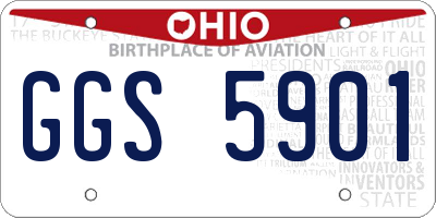 OH license plate GGS5901