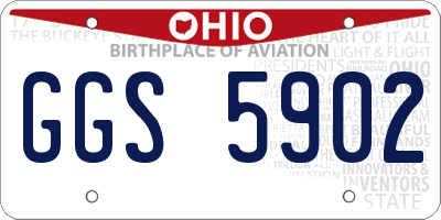 OH license plate GGS5902