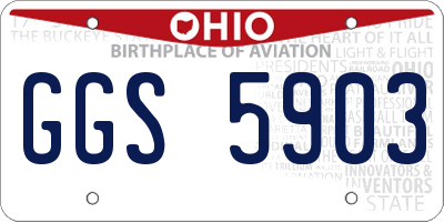OH license plate GGS5903