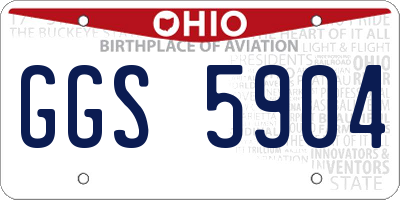 OH license plate GGS5904